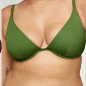 Cuup Seaweed Plunge bikini top (top only)